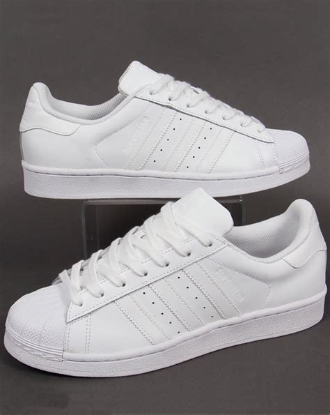 white adidas superstar sneakers